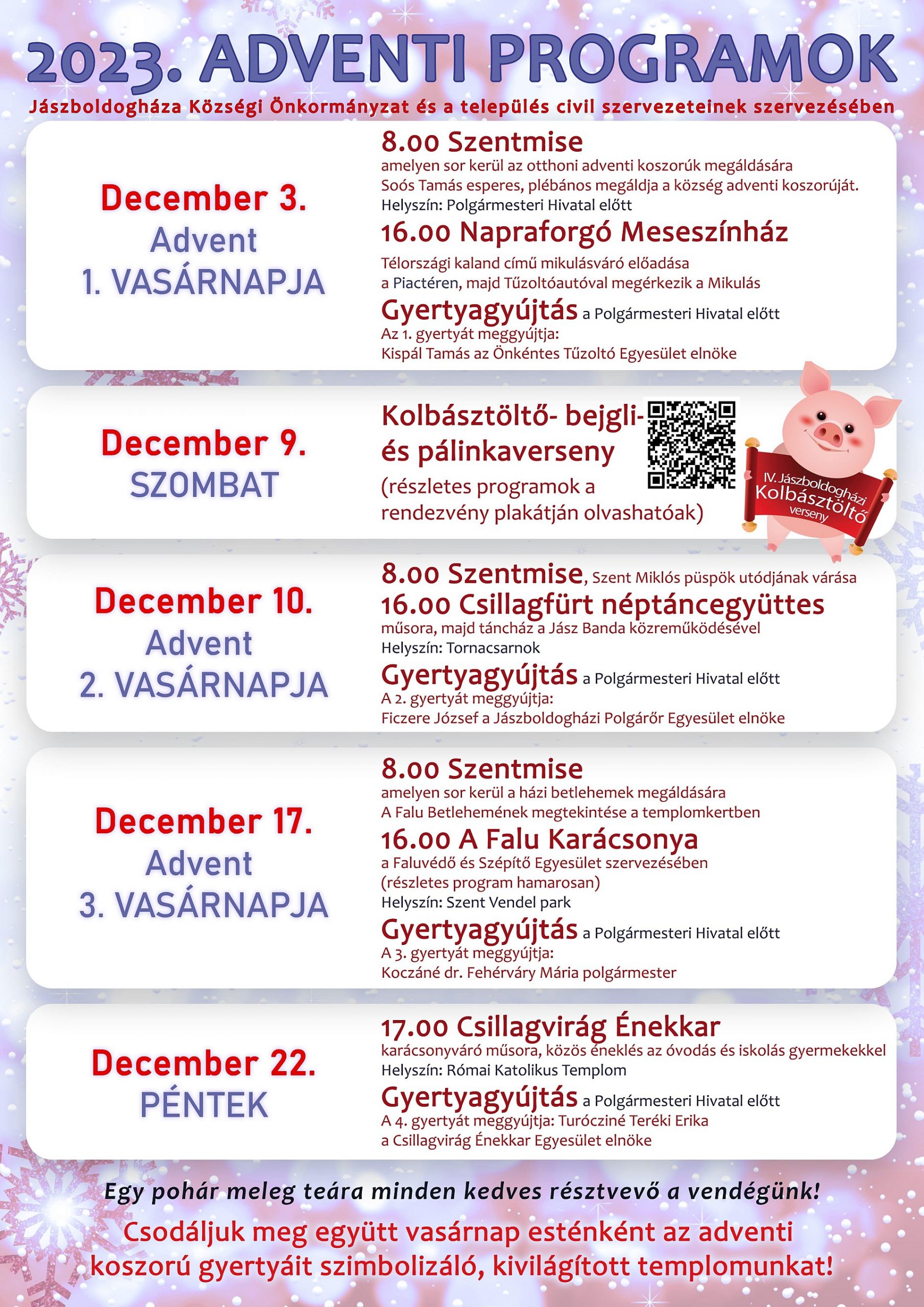 Adventi programok – Jászboldogháza
